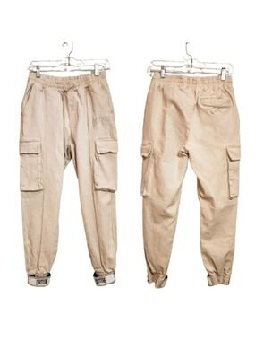 The Couture Club Beige Cargo Jogger Pants Medium